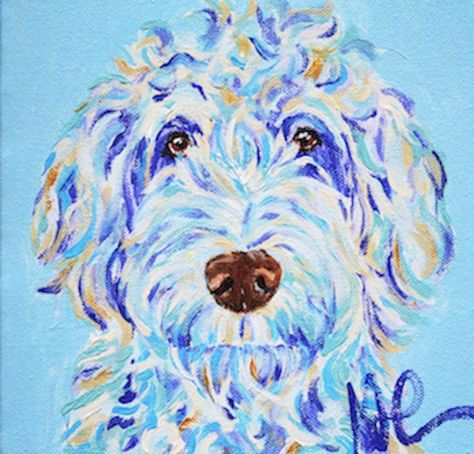 Vibrant - Colorful | labradoodle + goldendoodle  Boy = girl | Nursery |Ideas  graduation + wedding | gift-ideas  Easy + Simple | Presents  Interior Design + baby-shower   #megancarn #goldendoodle #labradoodle # doodle #nurseryart #painting #studiodiy #petportrait Labradoodle Goldendoodle, Canvas Painting Ideas For Beginners, Painting Ideas For Beginners, Christmas Paintings On Canvas, Dorm Art, Small Canvas Paintings, Canvas Painting Ideas, Acrylic Artwork, Christmas Canvas