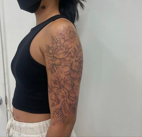 Tattoo inspiration | half sleeve | floral design | peonies | fine line tattoo Fineline Half Sleeve Tattoo, Fine Line Tattoo Sleeve, Tattoo Half Sleeve, Half Sleeve Floral, Fine Line Tattoo, Line Tattoo, Floral Sleeve, Half Sleeve Tattoo, Fine Line Tattoos