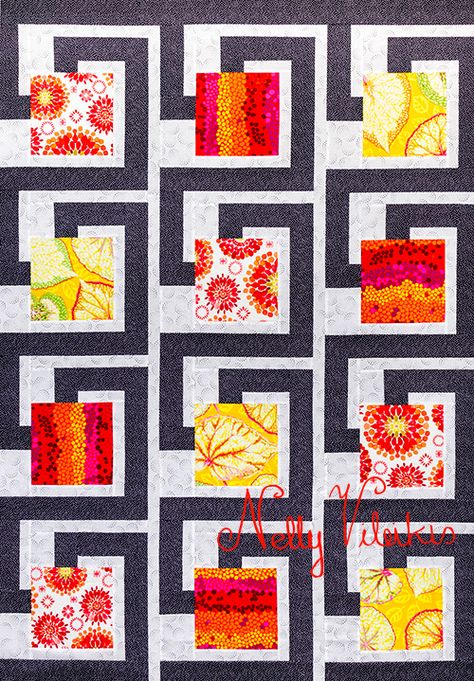 Urban Garden (BYOF) - 11/13/2021 8:30 AM - 11:30 AM 3 Yard Quilt Patterns Free, Large Quilt Blocks, Panel Quilts Ideas Layout, Bq Quilts, Crumb Quilts, Quilt Layouts, Half Square Triangle Quilts Pattern, Quilt Panels, Modern Quilting Designs