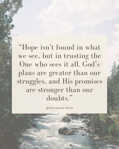 True hope isn’t in what we see, but in trusting the One who holds it all.🕊️ #Hope #TrustGod #Faith #GodsPromises #Strength #Christ #Struggle End Of The Year Christian Quotes, Hope Quotes Encouragement, Encouraging Christian Quotes, Heavenly Pictures, Godly Lifestyle, Hope Verses, God Strength, Inspirational Friend Quotes, Encouraging Scriptures