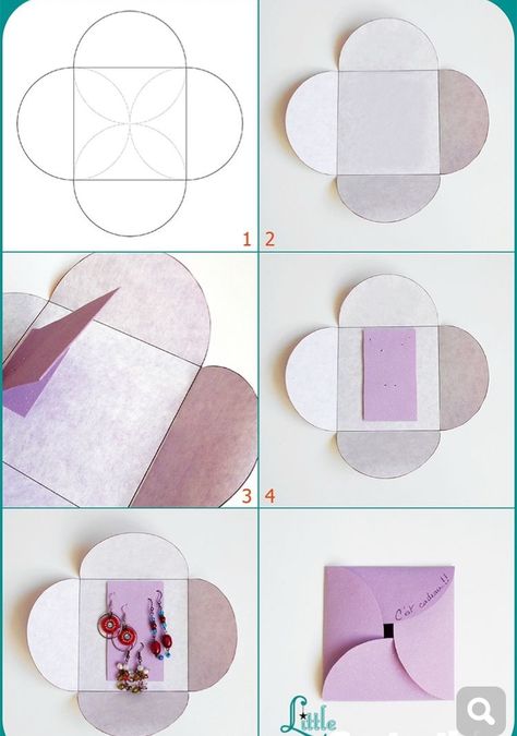 How To Wrap Earrings As A Gift, Jewelry Packaging Diy, Jewelry Packaging Design, Packaging Diy, Handmade Packaging, Gift Box Template, Origami Crafts Diy, Diy Gift Box, Paper Crafts Diy Tutorials