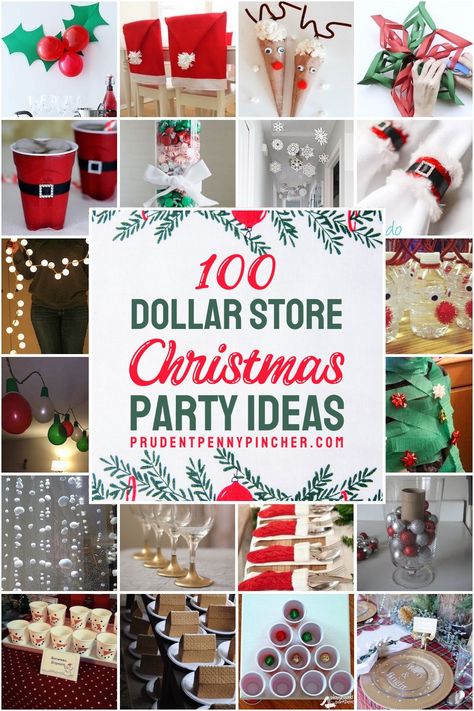 Throw a Christmas party for less with these dollar store Christmas party ideas. From Christmas party decorations to Christmas table settings and Christmas game ideas, there’s a hundred creative DIY Christmas ideas to choose from that won’t break the bank. Christmas Party On A Budget, Christmas Game Ideas, Teen Christmas Party, Easy Christmas Party, Christmas Party Decorations Diy, School Christmas Party, Christmas Party Ideas, Diy Christmas Party, Christmas Party Table