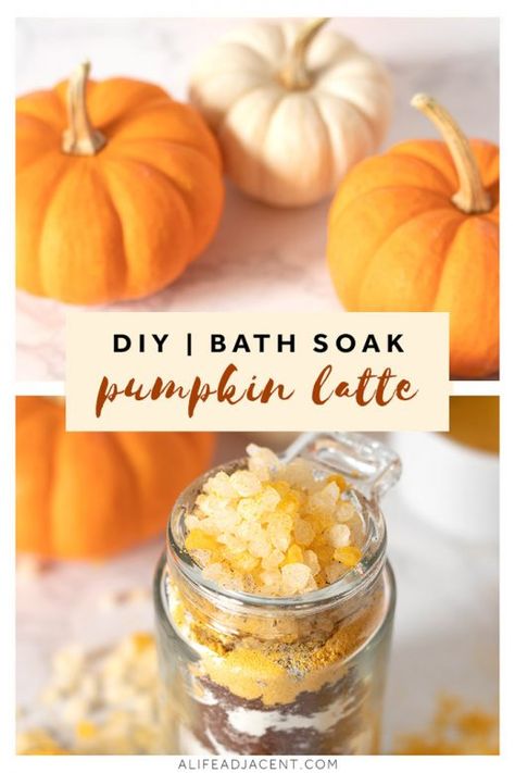 Diy Bath Soak Recipes, Diy Pumpkin Spice Latte, Pumpkin Spice Body Butter, Pumpkin Powder, Diy Bath Soak, Bath Soak Recipe, Coffee Essential Oil, Diy Pumpkin Spice, Natural Beauty Recipes