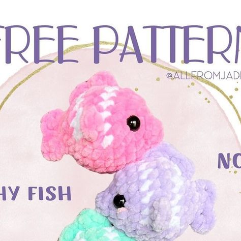 Mini Crocheted Stuffed Animals, Crochet Fish Plush, Crochet Fish Pattern Free Amigurumi, Small Plush Crochet Pattern Free, Free Fish Crochet Pattern, Crochet Plushie Pattern Free, Free Crochet Turtle Patterns, Chunky Yarn Amigurumi Free Pattern, Small Crochet Patterns Free