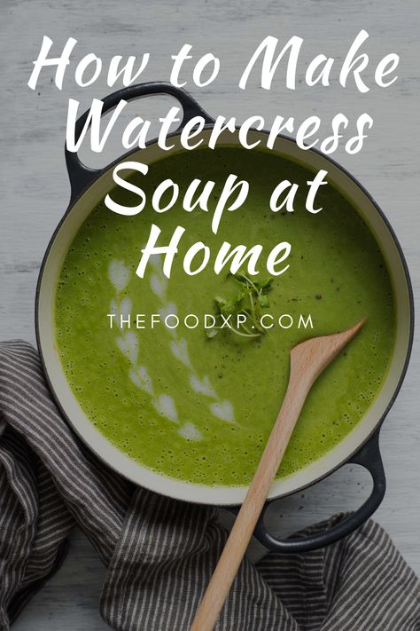 Watercress Recipes Soups, Watercress Soup Recipe, Recipes With Watercress, Water Cress Recipe, Wellness Meals, Watercress Recipes, Watercress Soup, Dinner Fall, Clean And Delicious