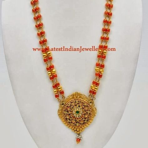 Corals Jewellery, Coral Jewellery, Gold Haram, Beaded Bangles, Mangalsutra Design, Gold Temple Jewellery, Gold Pearl Jewelry, Mala Jewelry, Baby Bangles