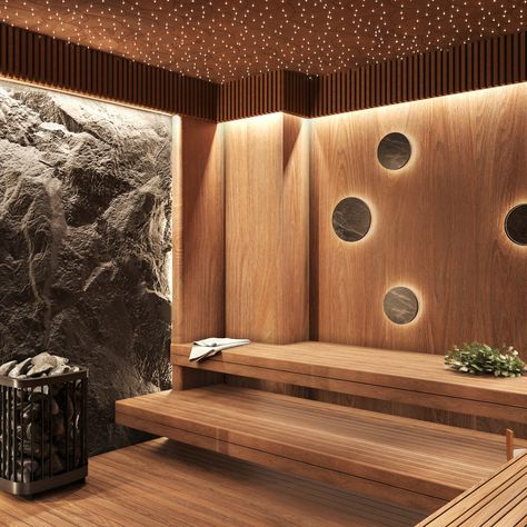 Spa in the hotel on Behance Sauna Hotel Spa Design, Massage Room Floor Plan, Wellness Home Spa, Sauna Spa Design, Steam Room Spa, Nordic Spa Design, Spa Wellness Design, Small Hotel Architecture, Sauna Design Modern