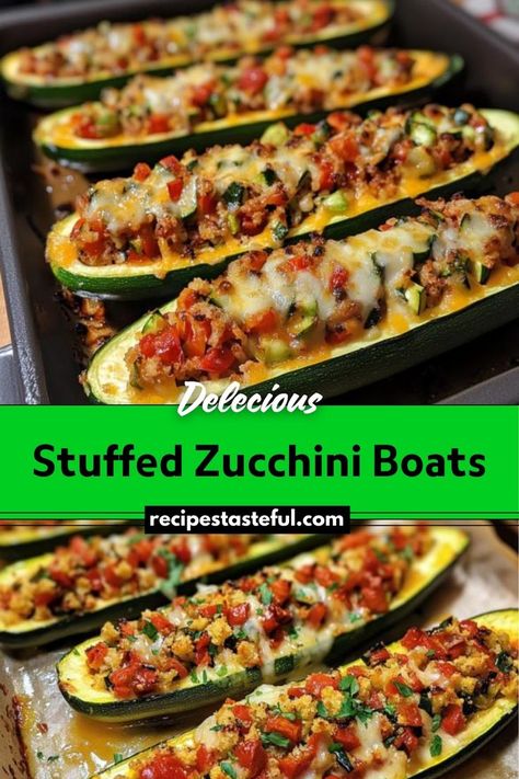 Stuffed Zucchini Boats are a delightful and healthy dish featuring zucchini halves filled with a savory mixture of ground meat, vegetables, marinara sauce, and topped with melted cheese. Perfect for a light meal or a hearty appetizer. Zucchini Stuffed Boats, Stuff Zucchini Boats, Hearty Appetizer, Boat Recipes, Zucchini Boat, Zucchini Boat Recipes, Stuffed Zucchini Boats, Festive Appetizers, Christmas Recipes Easy