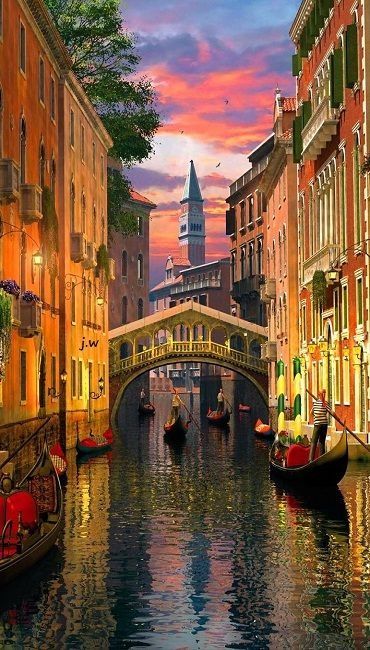 Painting Flowers On Canvas, City Landscapes, Flowers On Canvas, Canvas Painting For Beginners, Venice Painting, Painting Ideas For Beginners, Building Painting, Large Canvas Painting, Canvas For Beginners