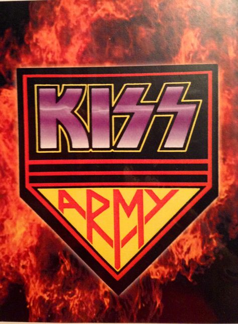 Kiss Band Symbols, Kiss Army Tattoo, Kiss Band Logo, Army Logo, Kiss Army, Rock Nacional, Paul Stanley, Hot Band, Kiss Band