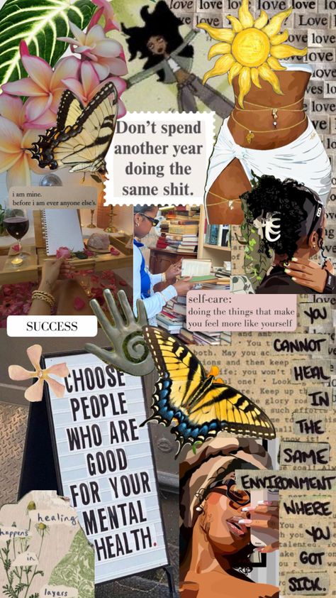 #myfirstshuffle #vibes #selflove #blackgirlshuffles #spiritual #nature #blackgirlaesthetic #blackwomen #blackgirl Spiritual Baddie, Spiritual Aesthetic, Spiritual Nature, Spiritual Wallpaper, Iphone Wallpaper Glitter, Afrocentric Art, Phone Art, Collage Background, Art Deco Posters