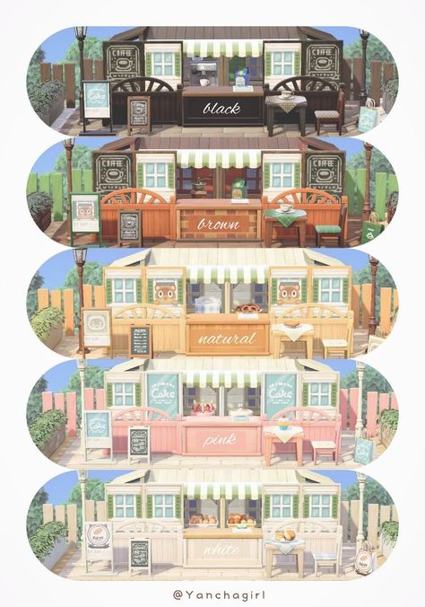 Acnh Cafe, Acnh Citycore, Acnh Inspo, Umbrella Designs, Island Ideas, City Style, Old Town, Animal Crossing, Cottage