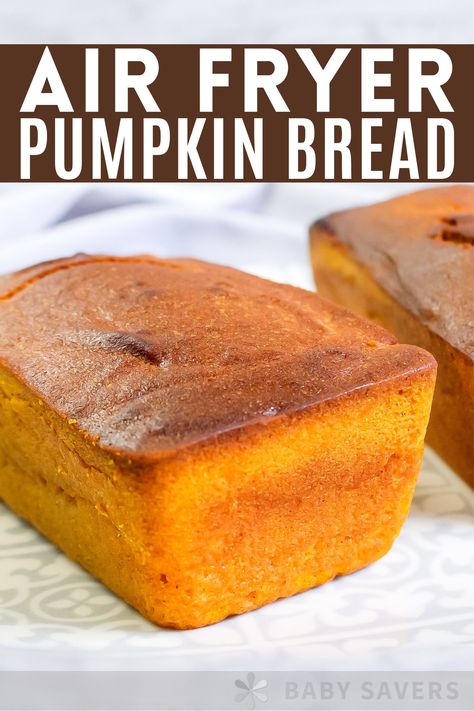 Indulge in the warm and cozy flavors of fall with our mouthwatering Air Fryer Pumpkin Bread! 🍂🎃 Experience the convenience of baking in your air fryer and enjoy this delightful treat with a perfectly crispy-chewy crust. It's quick, easy, and oh-so-delicious! Perfect for autumn gatherings and family get-togethers. Try it now! Bread Air Fryer, Pumpkin Bread Mix, Air Fryer Pumpkin, Chocolate Pumpkin Bread, Brunch Dessert, Gluten Free Pumpkin Bread, Pumpkin Spice Bread, Apple Pie Recipe Easy, Pumpkin Bread Easy