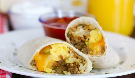 Freezer Friendly Burritos Freezer Breakfast Burritos, Breakfast Burritos Recipe, Country Cook, Burritos Recipe, Freezer Breakfast, The Country Cook, Hash Brown, Sausage And Egg, Country Cooking