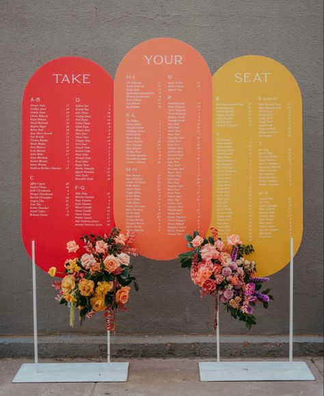 Modern Colorful Wedding Signage, Orange Welcome Sign, Wedding Field, Wedding Extras, Bar Signage, Google Cloud, Seating Plan Wedding, Sunset Wedding, Maine Wedding