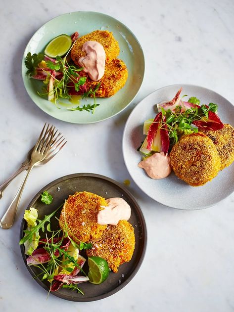 Zingy fish cakes | Fish Recipes | Jamie Oliver Fish Cake Recipe, Fish Tikka, Mexican Fish, Summer Salmon, Salmon Fish Cakes, Fish Cakes Recipe, Fakeaway Recipes, Fish Cakes, Jamie Oliver Recipes