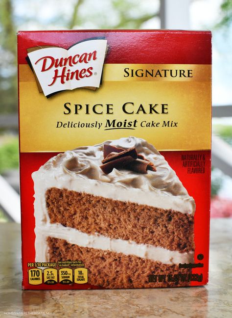 Doctoring the Box: Carrot Cake from Spice Cake Mix | ©homeiswheretheboatis.net Cake Mix Carrot Cake Recipe, Spice Cake Mix Recipes, 3 Ingredient Pumpkin, Duncan Hines Cake, Cake Mix Doctor, Thanksgiving Desserts Kids, Carrot Cake Recipe Easy, Cake Mix Desserts, Spice Cake Recipes