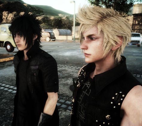 Noctis & Prompto Noctis Prompto, Playstation Consoles, Final Fantasy Xv, I Am Game, Final Fantasy, Playstation, Dreadlocks, Beauty