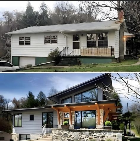 Architecture Renovation, House Before And After, House Makeovers, Becki Owens, Home Exterior Makeover, Exterior Renovation, Exterior Makeover, Exterior Remodel, After Pictures