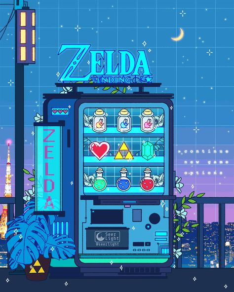 Zelda Aesthetic, Fairy Fountain, Vaporwave Art, Arte 8 Bits, Amazing Gifs, First Animation, Illustration Photo, Retro Game, Zelda Art