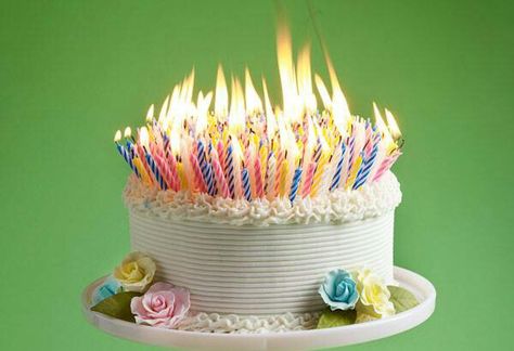 Flaming cake Lots Of Candles, Happy Birthday Candles Cake, Cake With Candles, Birthday Cake With Photo, Birthday Cake Pictures, Happy Birthday Cake Images, Birthday Cake With Candles, Cake Pictures, Birthday Meme