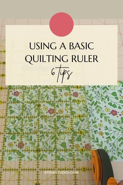 Use your basic quilting ruler safely and efficiently with these tips. This quilt tutorial is helpful for beginners or experienced quilters. How To Use A Quilting Ruler, Quilting Basics For Beginners, Easy Quilt Tutorials, Basic Quilting, Quilting Math, Basic Quilt, Quilt Tutorial, Quilting Rulers, Scrappy Quilt