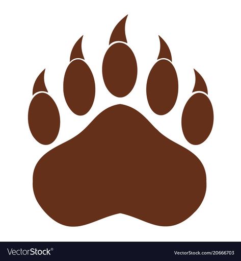 Paw Illustration, Illustration Bear, Bear Footprint, Paw Print Art, Paw Art, Bear Paw Print, Cap Art, Bottle Cap Art, Bear Paw