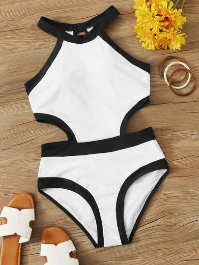 Spring Sale | One-Pieces | Swimwear | SHEIN USA Moda Academia, Pole Dance Wear, Swimsuit Shein, One Piece Swimsuit White, Beachwear Swimwear, Trendy Swimsuits, Diy Clothes Design, Swimsuit Pattern, Swimsuits Outfits