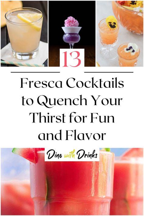 Collage of 4 fresca cocktails. Cocktails With Fresca Soda, Fresca Cocktail Vodka, Fresca Cocktail, Fresca Drinks, Shaken Not Stirred, Cocktail Ideas, Water Mixes, Vodka Drinks, Vodka Cocktails