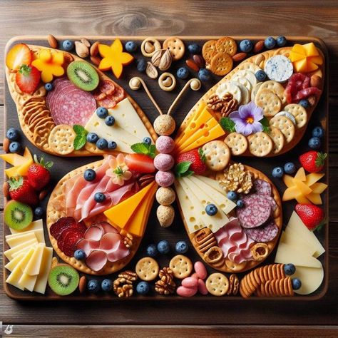 Fluttering Flavors: Crafting A Butterfly Charcuterie Board - Butterfly Food, Charcuterie Appetizers, Charcuterie Ideas, Fruit Platter Designs, Business Vision, Charcuterie Plate, Christmas Baking Recipes, Amazing Food Art, Charcuterie Inspiration