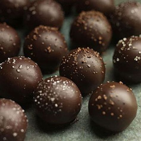 Sur La Table Recipes, Gluten Free Truffles, Caramel Truffle, Dark Chocolate Fudge, Dark Chocolate Truffles, Chocolate Bites, Holiday Chocolate, Boozy Desserts, Truffle Recipe