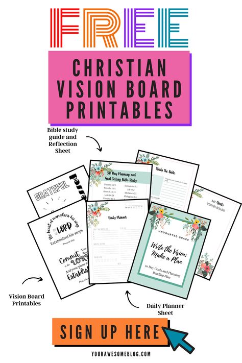 Write the Vision: A Complete Guide to Creating a Vision Board + Vision Board Printables | Undoubted Grace Lds Vision Board Printables, Faith Based Vision Board, Vision Board Printables Free 2024, Christian Vision Board Printables, Vision Board Scriptures, Prayer Board Printables, Daughter Vision Board, Vision Board Bible, Reading Vision Board