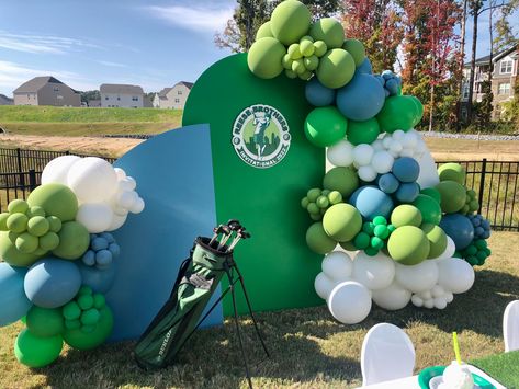 Broke out all of my DIY Mom skills for my Walker and Landry’s joint birthday party today!!! From growing the wheatgrass to creating the custom golf flags…it was totally worth it to celebrate them! 📍CLT NC

Balloons: @tuftexballoons - House/Ball Pit: @adventuretimeplay - Kids Tables and Chairs: @ribbonandbluepartyrentals - Logo Design/Acrylic Logo: @craftsbycamille - Backdrop/Balloons: Mom - Decor: Mom Hole In One Balloon Decor, Golf Birthday Party Backdrop, Golf Theme Photo Backdrop, Golf Themed Backdrop, Golf Photo Booth Backdrop, Golf Themed Balloon Arch, Golf Theme Party Backdrop, Golf Party Photo Backdrop, Par Three Party