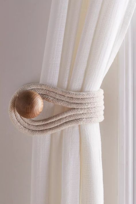 Curtain Tiebacks, Desain Furnitur Modern, Hemma Diy, Rustic Curtains, Curtain Ties, Curtain Tie Backs, Home Hardware, تصميم داخلي, Home Deco