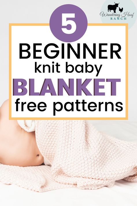 Easy Knitted Baby Blanket Patterns Free, Free Baby Blanket Knitting Patterns, Knitting Patterns For Baby Blankets, Knitting Baby Blankets, Fall Homestead, Knit Baby Blanket Pattern, Homestead Inspiration, Baby Blanket Knitting Patterns, Baby Blanket Knitting Pattern Easy