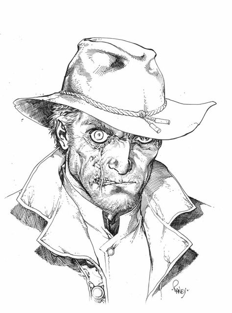 Jonah Hex by Tom Raney Cowboy Character Design, Jonah Hex, Western Comics, Arte Dc Comics, Cowboy Art, Dc Characters, American Comics, Dc Comics Art, Dc Heroes