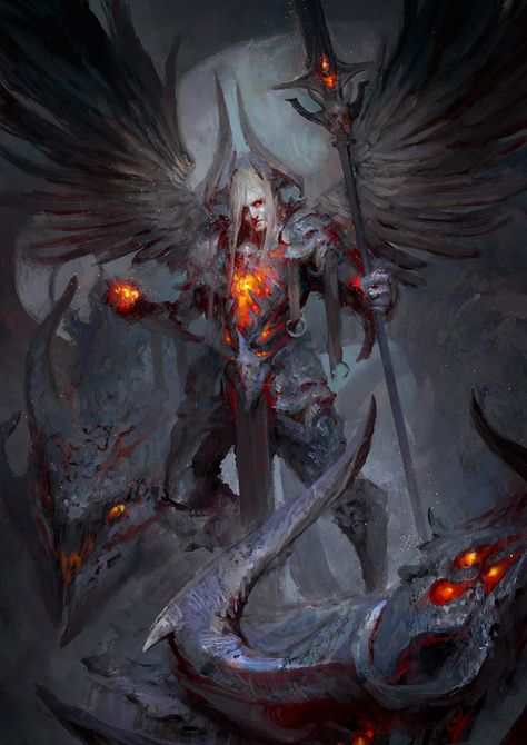 ArtStation - Ars Goetia - Valac, Daniel Kamarudin Ars Goetia, Fantasy Demon, Ange Demon, 다크 판타지, Wow Art, Angels And Demons, Arte Fantasy, 판타지 아트, Creature Concept