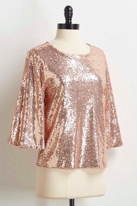 Love this rose gold sequin top!! Versona Rose Gold Sequin Top, Rose Gold Top, Gold Sequin Top, Teen Outfits, Rose Gold Sequin, Gold Sequin, Sequin Top, Shoes And Accessories, Ladies Boutique