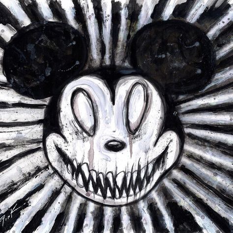 Gus Fink Studios on Instagram: “Bidding starts at 22 (usd) for this Signed “Hypno Mickey” Print Comment with your bid below #mickeymouse #darkdisney #hypnosis #disneyworld…” Evil Disney, Michael Jackson Wallpaper, Dark Disney, Creepy Art, Pop Surrealism, Evil Spirits, Face Painting, Michael Jackson, Disney World