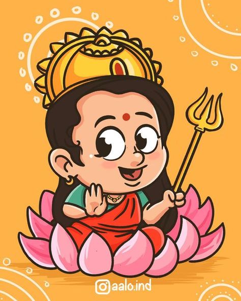 Cartoons Rangoli, God Painting, Cartoon Art Drawing, Durga Devi, Ganesha Drawing, Clay Arts, Cartoon Sketch, Abstract Pencil Drawings, Durga Painting