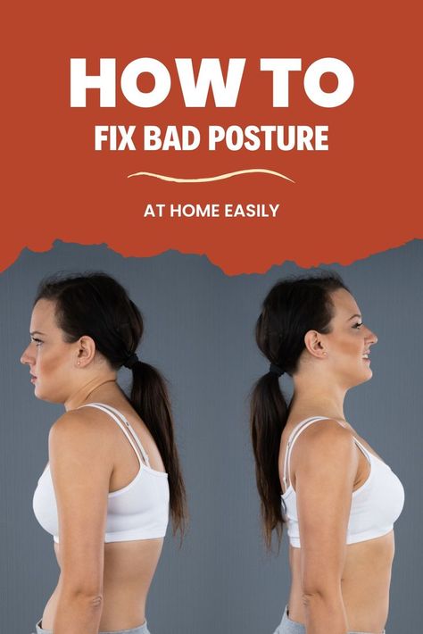 How to fix bad posture at home easily. Only 3 moves to improve your posture quickly. #fixposture #posturecorrection #posturetips #posturefix #postureexercises #posturechallenge Correct Bad Posture, Fix Bad Posture, Female Posture, Posture Fix, Fix Your Posture, Improve Your Posture, Posture Exercises, Bad Posture, Posture Correction