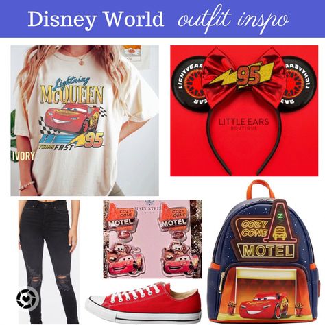 Lightning McQueen outfit perfect for a day at the Disney Parks #disneyworld #disneyworldoutfit #disneyoutfit #disney #lightningmcqueen #disneycars #pixar Follow my shop @nicolewalker_02 on the @shop.LTK app to shop this post and get my exclusive app-only content! #liketkit #LTKfamily #LTKunder50 #LTKstyletip @shop.ltk https://liketk.it/44l0s Cars Themed Disney Outfit, Disneyland Cars Outfit, Lightning Mcqueen Disneybound, Cars Disney Outfit, Lightning Mcqueen Disney Outfit, Mcqueen Outfit, Lightning Lane Disney World, Disneyworld Outfit, Car Outfit