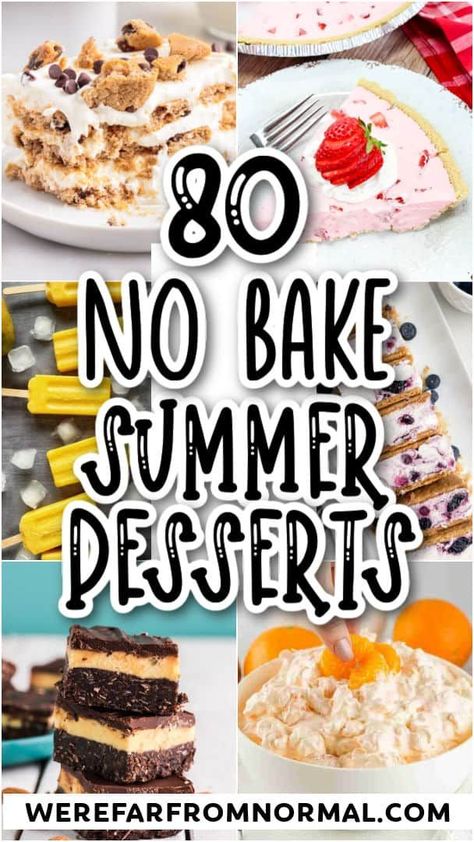 Quick Yummy Desserts, Quick Summer Desserts, Cold Dessert Recipes, Cool Whip Desserts, No Bake Summer Desserts, Bbq Desserts, Fast Desserts, Summer Baking, Homemade Applesauce