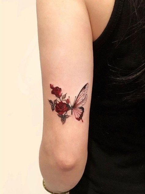 A Small Tattoo, Petit Tattoo, Summer Tattoo, Muster Tattoos, Inspiration Tattoos, Tato Lengan, Red Ink Tattoos, Small Tattoo Ideas, Red Tattoos