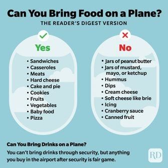 Can You Bring Food on a Plane? TSA Food Rules for 2024 What Food Can You Bring On A Plane, Plane Food Long Flights, Flying Hacks, Plane Snacks, Airport Food, Healthy Travel Snacks, Airplane Food, Plane Rides, Plane Food