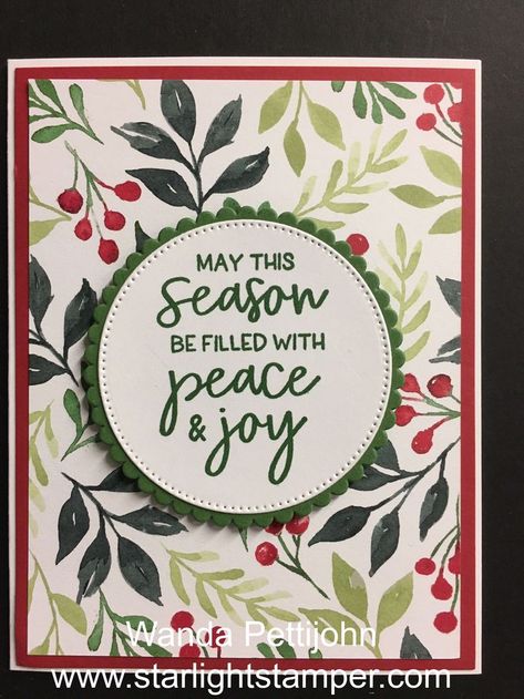 Stampin Up Painted Christmas, Painted Christmas Dsp, Painted Christmas Cards, Card Sketches Templates, Stamping Projects, Simple Christmas Cards, Christmas Card Inspiration, Christmas Card Set, Christmas Blessings