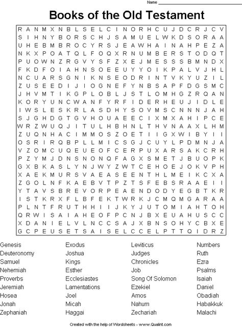 Books of the Bible word search Put this in with their pre-registration packet. #bibleactivities Travel Bus, Bible Word Searches, Usa Florida, Sunday School Kids, Bible Study For Kids, Sunday School Activities, Childrens Bible, The Old Testament, Word Searches