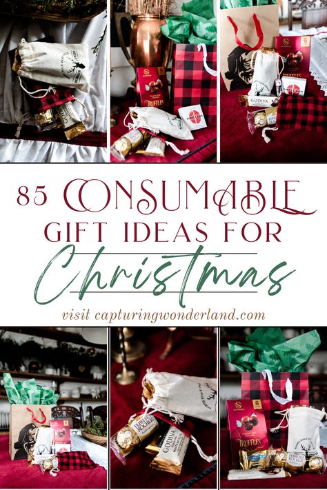 If you're looking for the best gift to give your loved ones this holiday season, here's a list of the 85 best consumable gifts for Christmas. #consumablegifts #minimalistgifts #bestconsumablegifts #consumablegiftideas #christmasgiftideas #christmasgiftlist Consumable Christmas Gift Ideas, Consumable Christmas Gifts, Coworker Christmas Gift Ideas Diy, Consumable Gift Ideas, Consumable Gifts, Coworkers Christmas, Fancy Watches, Christmas Gifts For Coworkers, Christmas Gift List