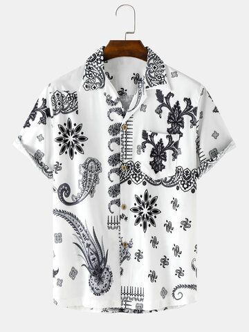 Cheap Paisley Print Patterned Shirt, Cotton Paisley Print Shirt With Spread Collar, Collared Cotton Shirt With Paisley Print, Paisley Print Shirt Men, Patterned Paisley Print Button-up Top, Make Money Now, Textile Pattern Design, Ethnic Patterns, Summer Design