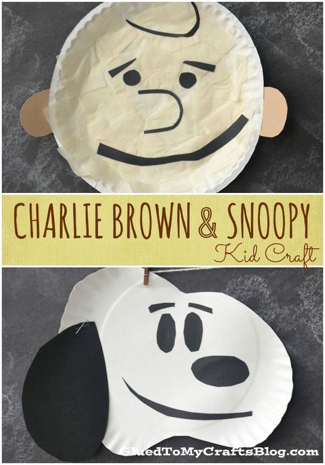 Charlie Brown & Snoopy {Kid Craft} Peanuts Crafts, Snoopy Kids, Snoopy Classroom, Snoopy Party, Charlie Brown Thanksgiving, Peanuts Party, Peanuts Christmas, Thanksgiving Crafts For Kids, Snoopy Christmas